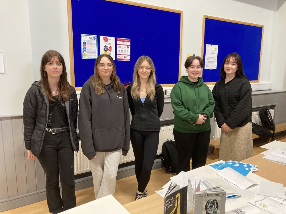 The A Team from Downpatrick Campus Demi Rice, Christina Wilson, Jessie Weir, Niamh O’Baoill, Isabella Chung.