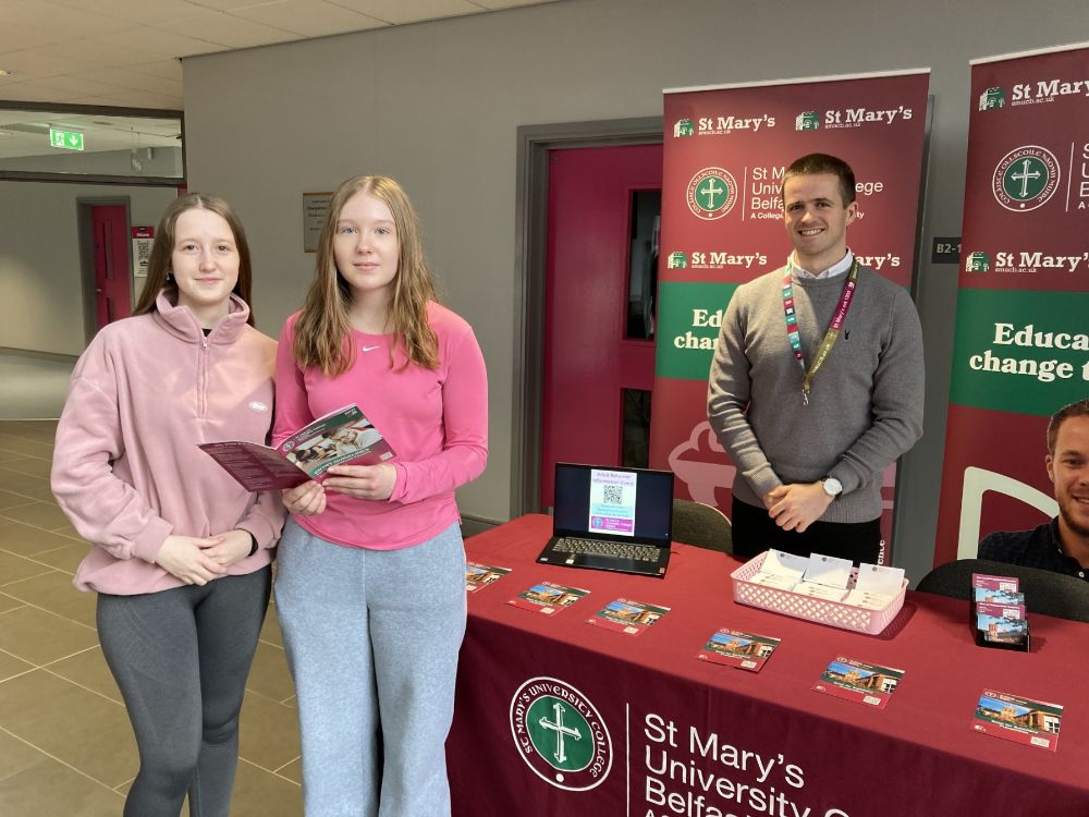 Caoimhe McCullough and Sophie Neill chat with Damien Ball from St Mary’s University College Belfast 