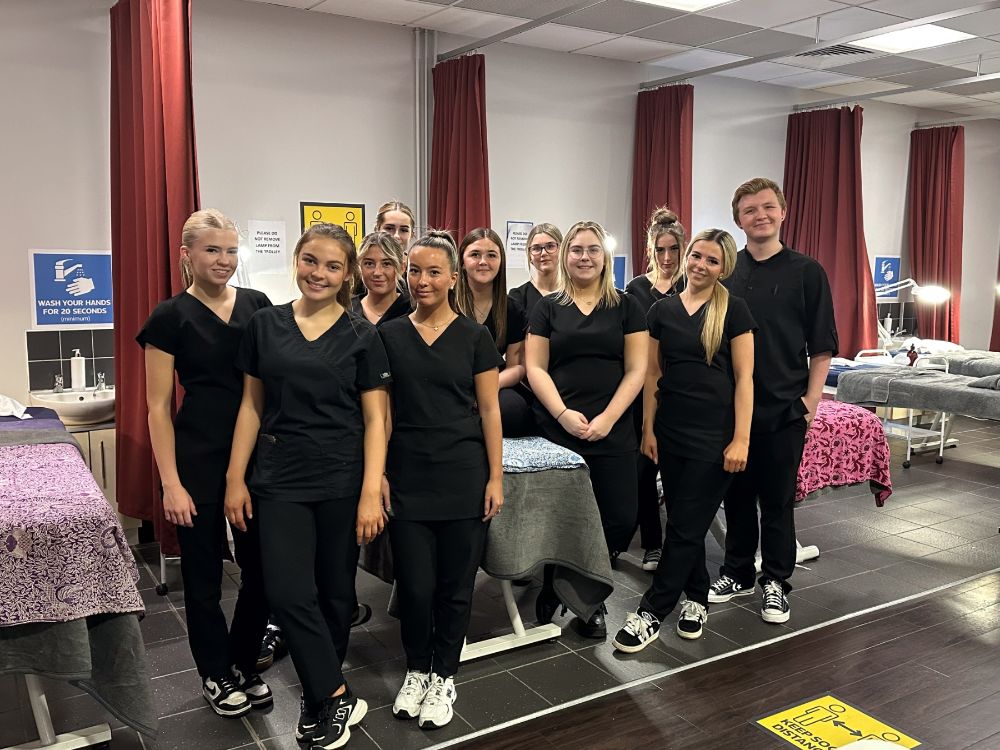 Beauty Therapy Students prepare for Carer Pamper Session