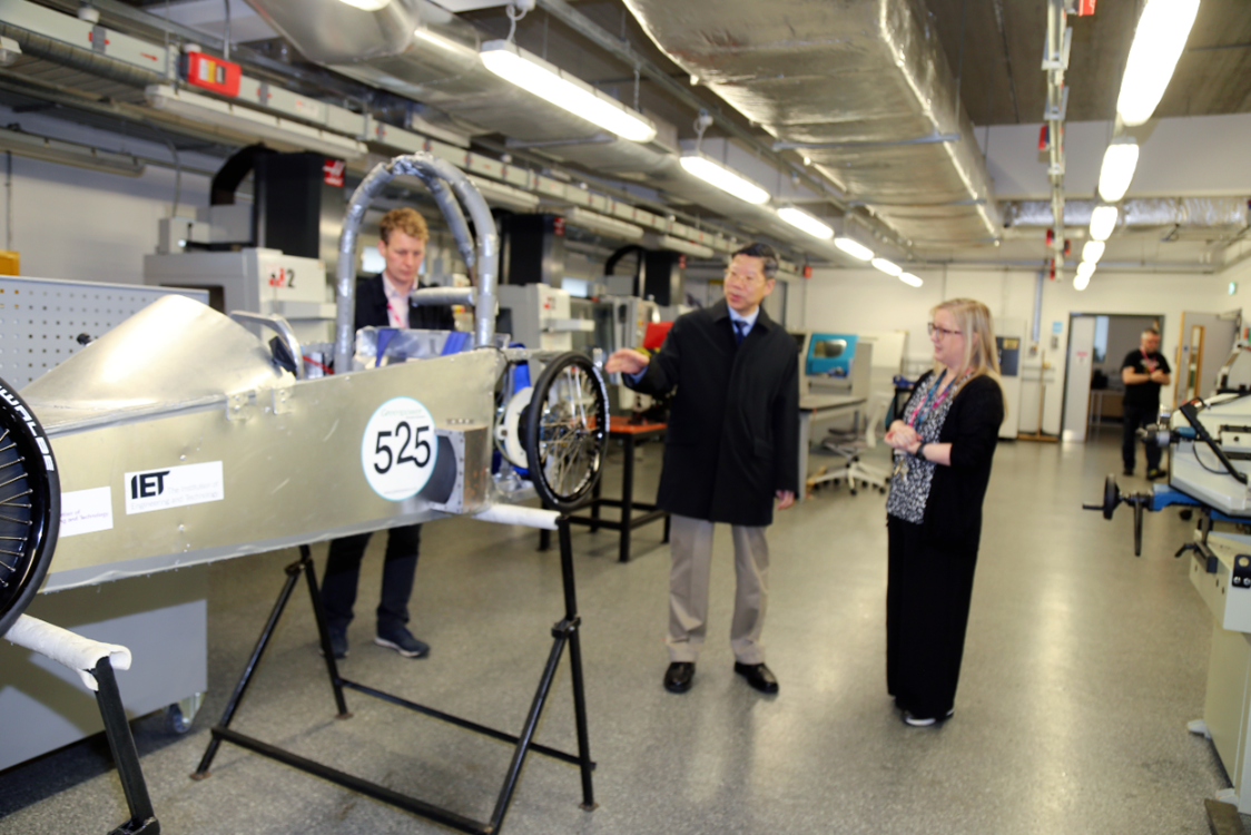 Visitors in Engineering workshop