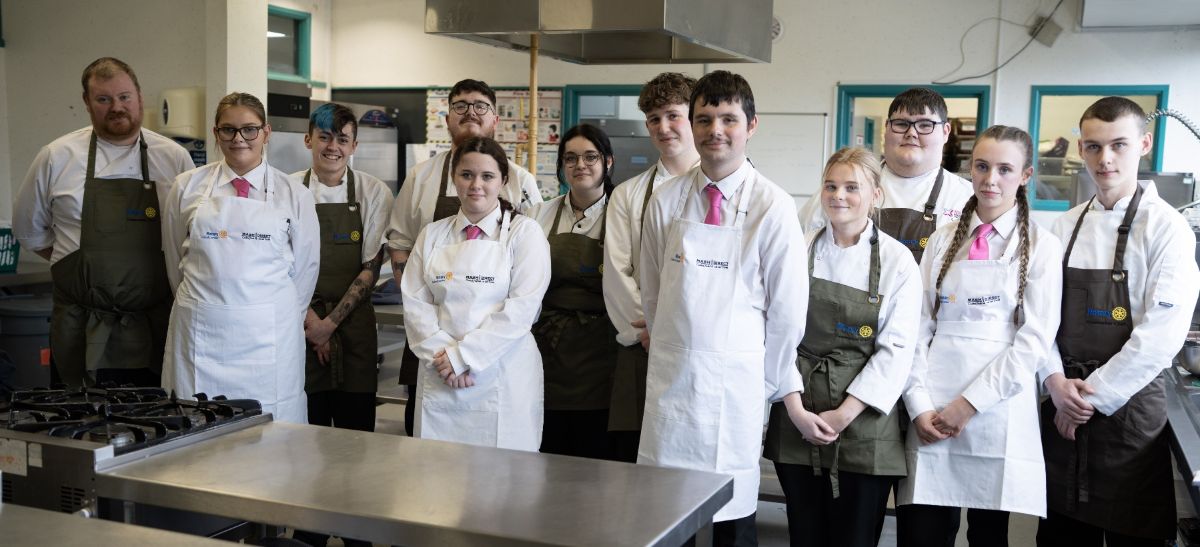 SERC Bangor Campus team David Rea, Faith Gregory and Jack Regan; SERC Lisburn Campus team David Jordan, Grace McCullough and Trinity Morrison; Newtownards Campus team Frank Humphreys, Abbi McCormick, and Rory Campbell; and the Downpatrick Campus team, Jack Byrne, Faye Hanna, and Thomas Kelly.