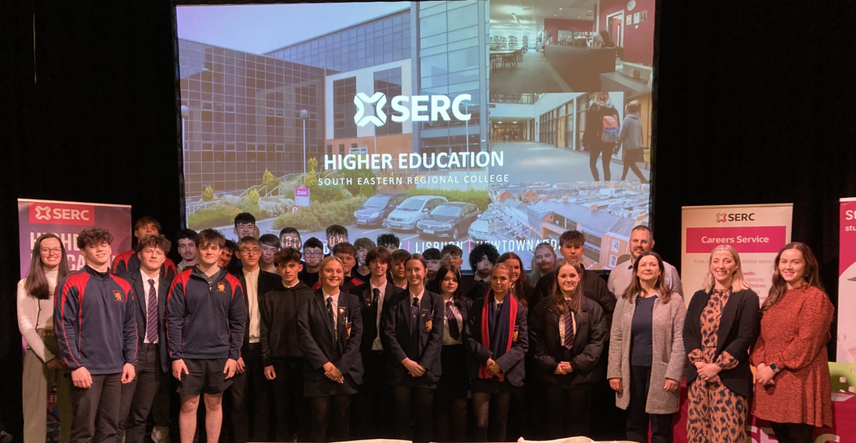 Bangor Academy students with SERC Staff