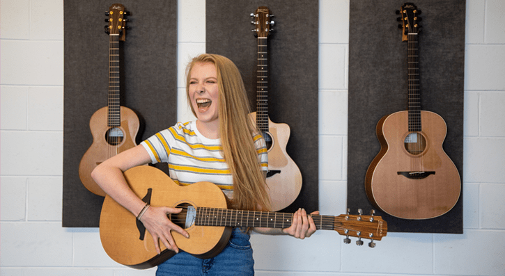 Hannah with guitar