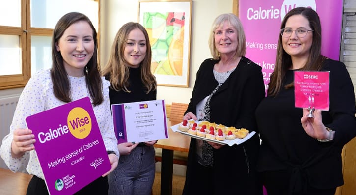 South Eastern Regional College (SERC) has achieved a Calorie Wise Gold Award at their restaurants in Newtownards and Bangor.