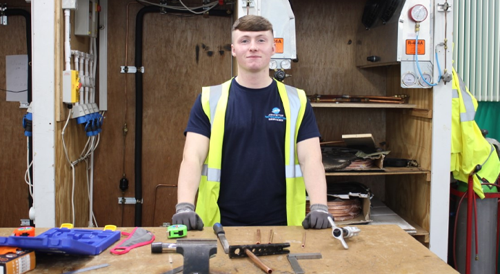 There was much excitement around Lisburn Campus yesterday, Tuesday 13 October, when BBC Newsline’s Clodagh Rice stopped by to interview Dr Michael Malone and Level 2 Refrigeration and Air Condition Apprentices for BBC Newsline.