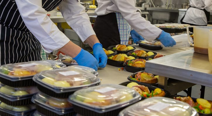 Meals being prepared