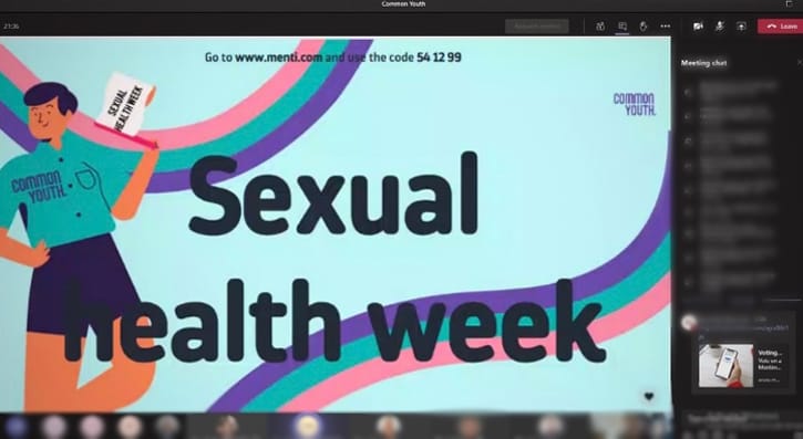 Screenshot from the Common Youth Sexual Health Week presentation