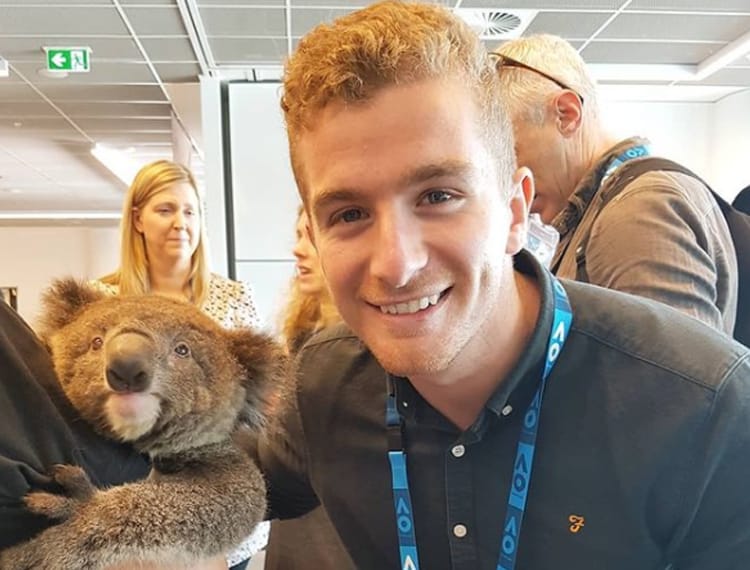 Philip with a Koala