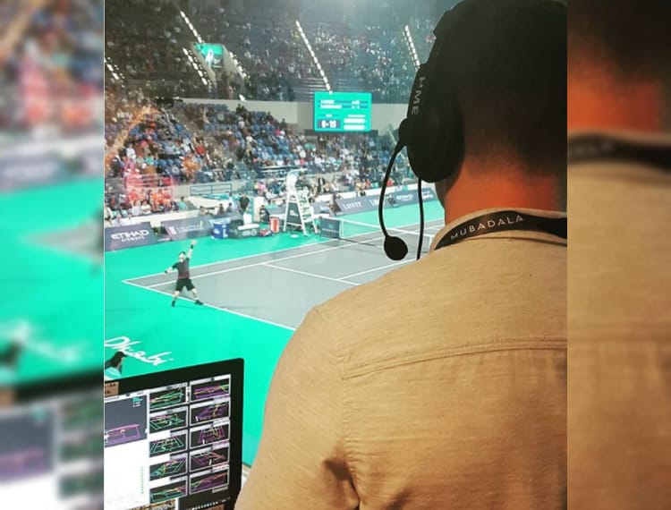 Operating on Andy Murray Match in Abu Dhabi.