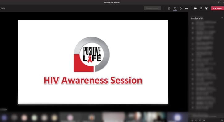 Screenshot from the Positive Life Sexual Health Week presentation