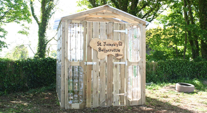 SERC Level 2 trainees in Carpentry, Joinery, Motor Vehicle, Land Based Engineering and Engineering have completed work on an Eco Shed for St Jospeh’s Primary School, Ballycruttle.  