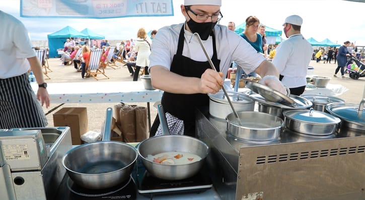 Chef preparing food