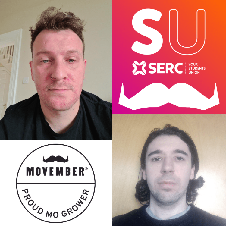 Caleb Graham and David Rigby pictured at the start of their movember journey