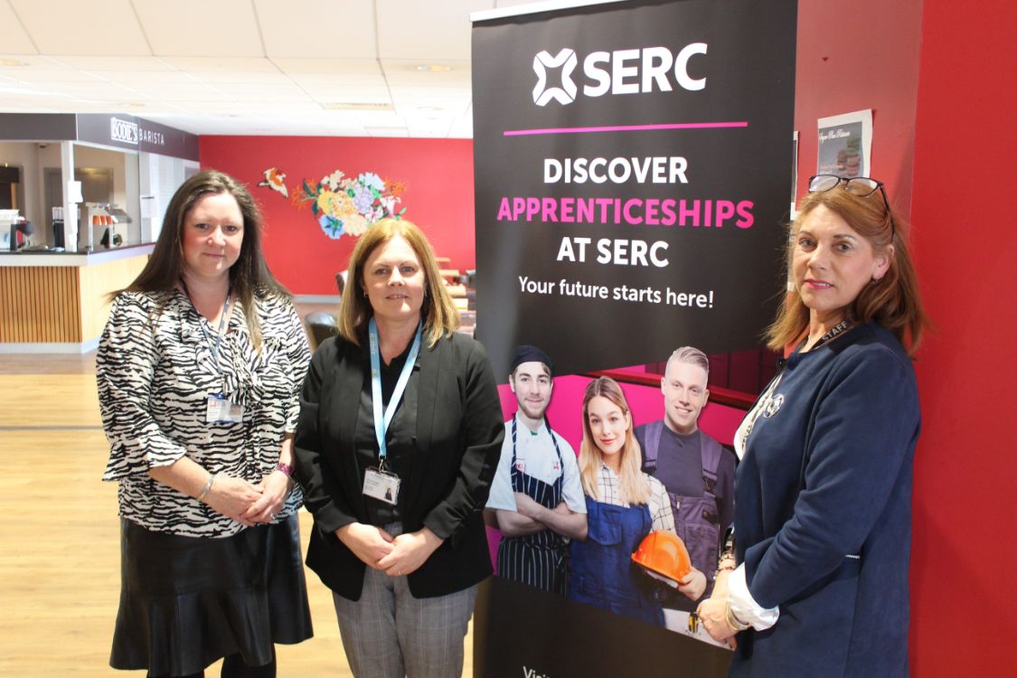 Tracey McLaughlin from Kingdom Healthcare (middle) with SERC staff