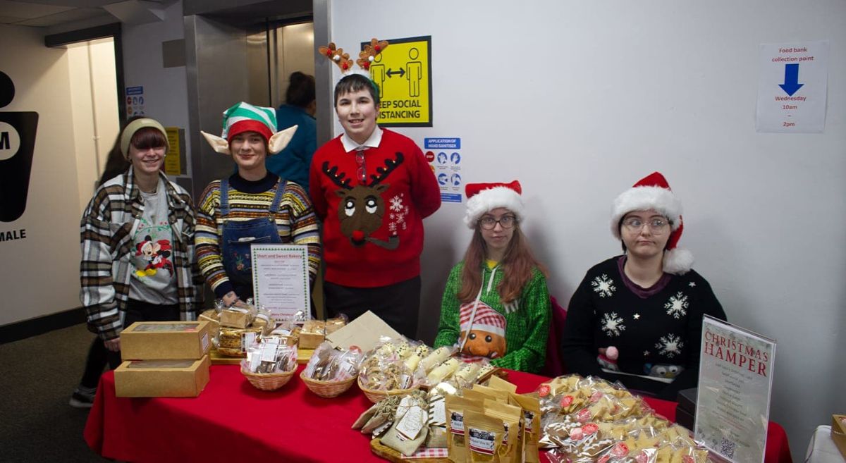 Bangor Professional Bakery students – (L to R) Callieanne Gourley, Annie McBroom, Oisin McDermott, Olivia McComb and Kris Mead