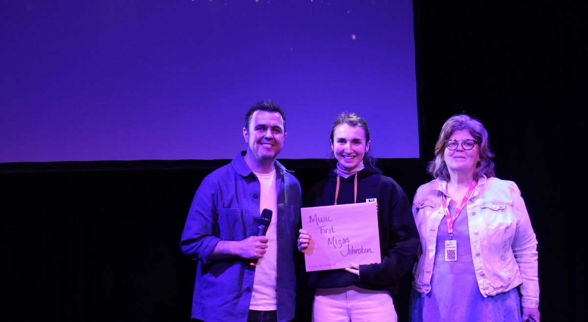 Music Video First Place Megan Johnston with Pete Snodden and Liz Barron