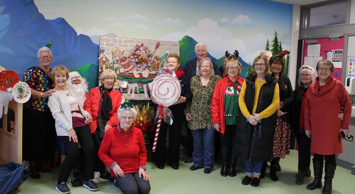 Prescribe Art Group and Sew n Sew Group with Santa