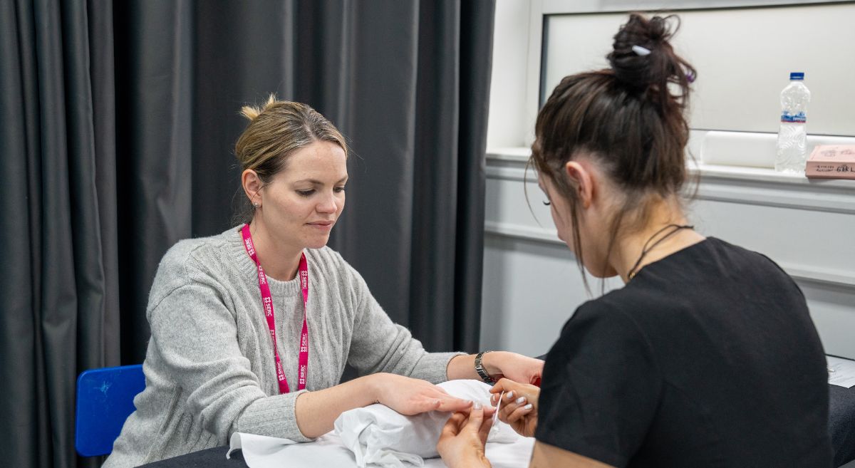 Susan Maitland with Beauty Therapy student Mia Lawrence