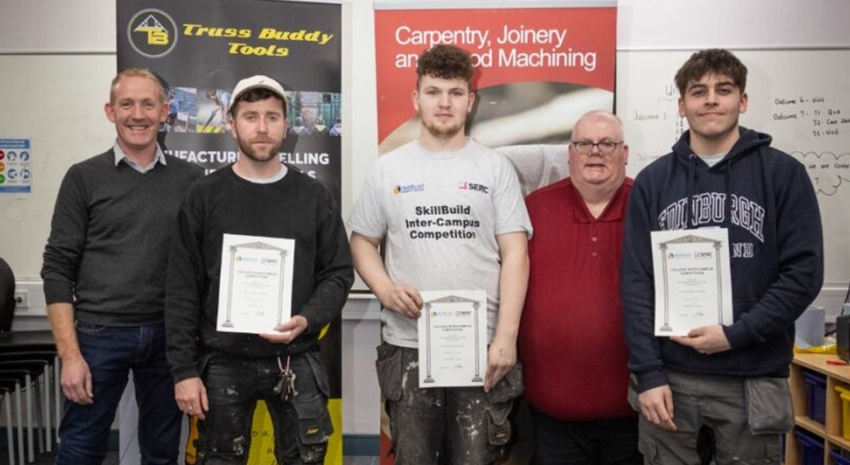 Picture of Skillbuild SERC student winners, teachers and judges