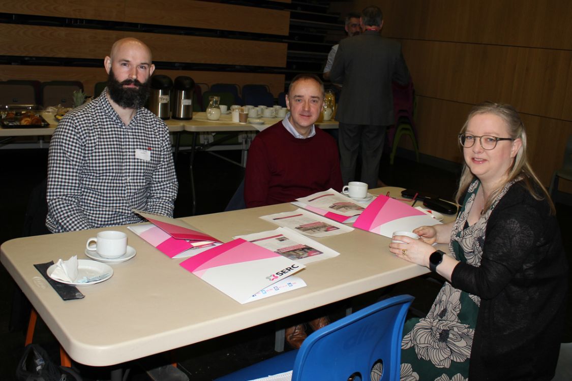 Colin McClean, Sepha; David Edgar, Allied Mills with Aine McGreeghan, SERC