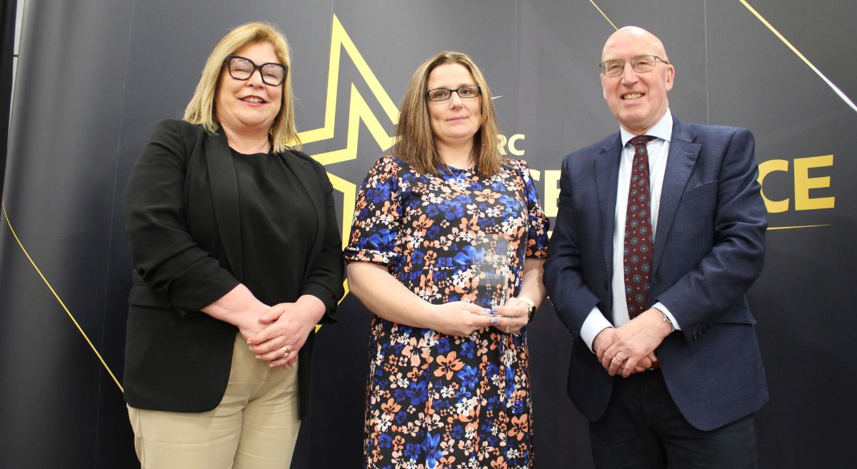 Deborah O'Hare, Naomi Marshall and Cllr John Laverty