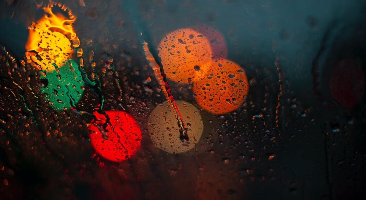 Rain on window